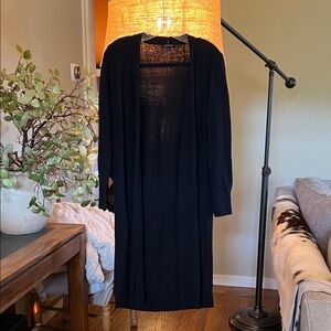 1 State Black Long Cardigan